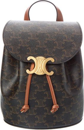 Celine Celine Triomphe Canvas & Leather Backpack
