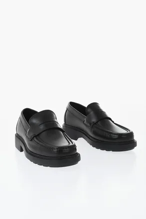 Ferragamo Leather Loafers DONNY in Solid Color Salvatore Ferragamo