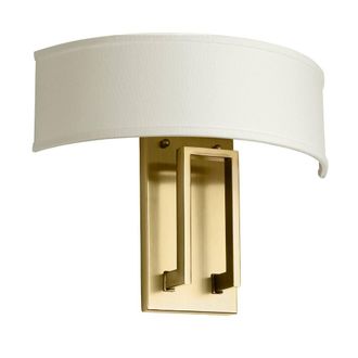 Netlighting Hinkley Hampton Wall Lamp with Shade Classic Brushed Brass 2x E14 in Yellow