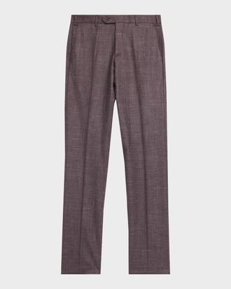 Zanella Men & apos;s Parker Silk and Wool Tapered Trousers