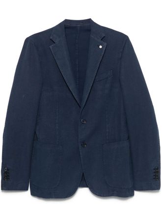 Luigi Bianchi Mantova single-breasted blazer - Blue