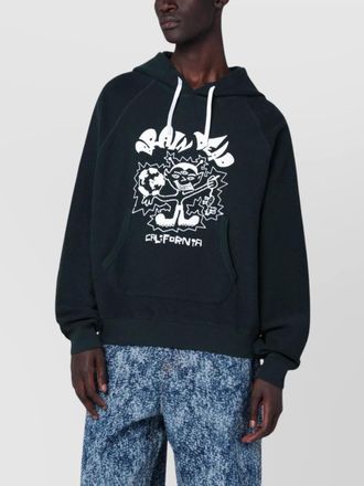 Brain Dead graphic print hooded sweatshirt and pocket