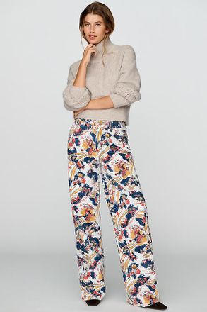 Wrangler Western Print Mid-Rise Straight-Leg Jeans