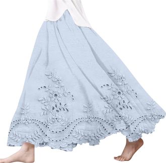 Generic Women Skirts for UK Knee Length Lace Maxi Skirts for UK Beach Vacation Clothes Plus Size Skirt Suit Casualskirt Cuteskirt Longskirts Petite Traight Li