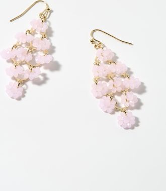 Simons Womens Pink flower earrings