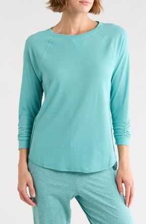 DKNY Slub Waffle High-Low T-Shirt in Coastline at Nordstrom Rack, Size Medium