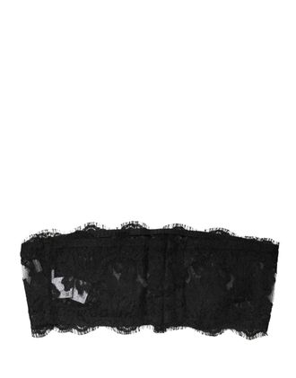 Dolce & Gabbana Womens Black Lace Bandeau Bra Tube Top Underwear Rayon Nylon Viscose Cotton