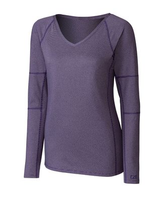Cutter & Buck Ladies L/S Victory V Neck Shirt