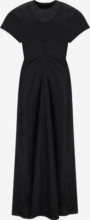 Toteme Langes Kleid aus Canvas mit tiefem Bund