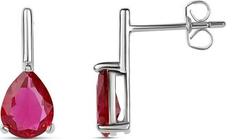 SHYMI Pear Stone Mini Drop Earrings in Pink Silver at Nordstrom