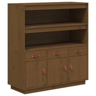 Berkfield Home Highboard Honey Brown 100x40x108.5 cm Solid Wood Pine