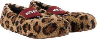 Moon Boot Leopard-Print Cowhide Ballet Flat - Brown