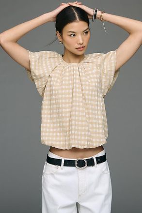 Maeve Textured Puff Sleeve Top