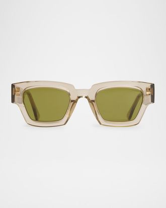 Ahlem Villette Acetate & Nylon Rectangle Sunglasses