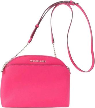 Michael Kors Pre-owned Cross Body Bags, female, Pink, Size: ONE SIZE Pre-owned Plastic Shoulder Bag