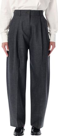 STUDIO NICHOLSON Womens Acuna Heritage Wool Wide-leg Pants - Grey - Size EU 36 (Womens)