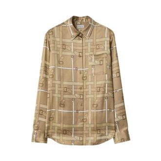 Burberry Dames, Blouses & Shirts, Beige, Maat: 2XS Viscose
