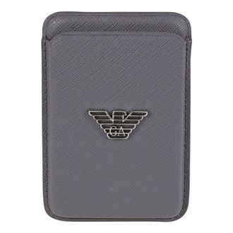 Emporio Armani Logo Plaque Telefoonhoesje - Heren - Accessoires - Grijs - Maat: ONE Size