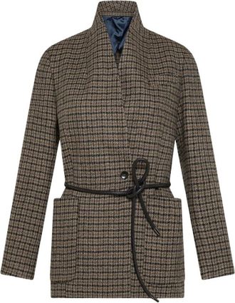 Seventy Giacca a vestaglia - Dames - Jas met riem - Bruin - S - Jassen