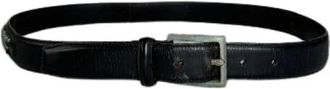 Ferragamo Pre-owned Klassieke Kalfsleren Riem - Dames - Vintage Accessoires - Zwart - ONE Size - Leer - Vintage