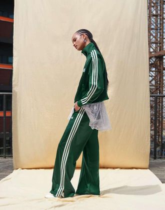 adidas Originals Firebird - Pantaloni della tuta ampi verde scuro - In esclusiva per ASOS