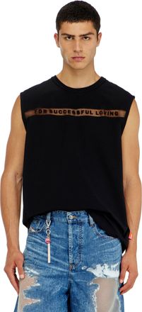 Diesel Tank top with For Successful Loving logo - T-Shirts - Unisex - Black