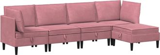 vidaXL Juego De Muebles De Sal&oacute;n 5 Uds. Rosa Terciopelo Vidaxl