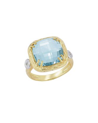 I.Reiss Company 14K 8.28 Ct. Tw. Diamond & Blue Topaz Ring
