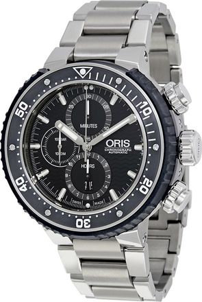 Oris Pre-owned Oris ProDiver Chronograph Automatic Black Dial Mens Watch 01 774 7727 7154