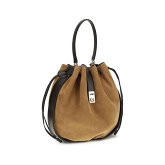 Ferragamo Hug Buckle Bucket Bag - Brown