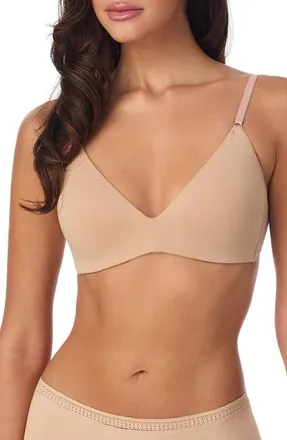 OnGossamer Cabana Cotton Wirefree Push-Up Bra in Champagne at Nordstrom, Size 36A