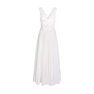 SIMKHAI Vivanne Midi Jurk - Dames - Casual kleedjes - Wit - 2XS - Katoen - Kleedjes