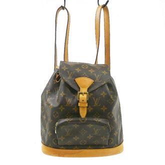 Louis Vuitton Montsouris Backpack Monogram Canvas Brown Canvas Backpack Bag (Pre-Owned)