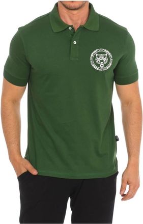 Plein Sport Polo met korte mouwen - Heren - Fitness - Groen - M - Katoen - Fitness