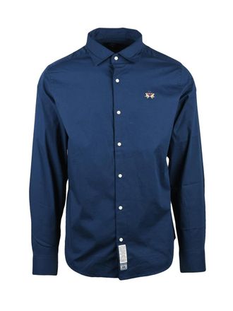 La Martina Multicolor Embroidered Stretch Shirt
