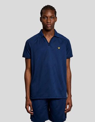 Lyle & Scott Lyle And Scott Mens Sports Embossed Football Polo Shirt - Navy - Size: 40