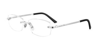 Cartier Santos de Cartier Demo Rectangular Unisex Eyeglasses CT0086O 002 54