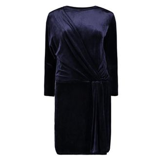 Alberta Ferretti Fluwelen Minijurk - Dames - Feestkleedjes - Blauw - S - Kleedjes