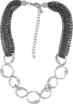 Dansk Copenhagen Korte Gebreide Vloeibare Ketting - Dames - Kettingen - Grijs - ONE Size - Accessoires