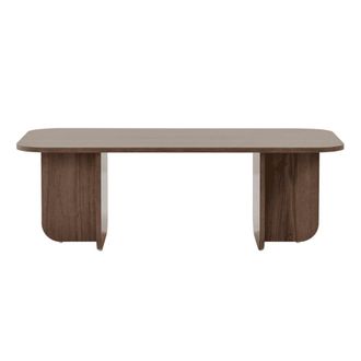 Calicosy Mesa baja con tapa de forma org&aacute;nica l120 cm - nogal