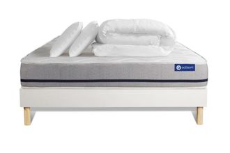 Actisom Pack colch&oacute;n blanco l&aacute;tex y espuma viscoel&aacute;stica 140 x 190