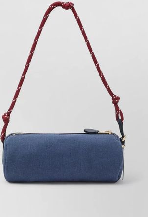 Miu Miu na cotton embroidered logo shoulder bag