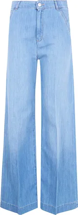 Seventy Light Denim Mixed Linen Jeans