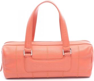 Chanel Pink Leather Boston Bag (Pre-Owned)