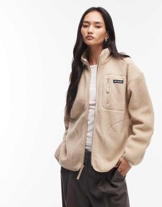 Columbia Flow Finder - Pile beige con zip - In esclusiva per ASOS-Neutro