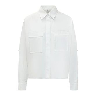 Max Mara Shirts, female, White, Size: XS Minimal Poplin Shirt