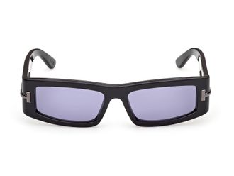 Tom Ford Ti0026 Metallic Accents Acetate Rectangular Sunglasses