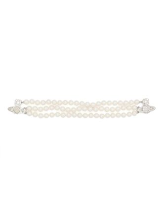 Vivienne Westwood Silver-Tone Bracelet With Signature Orb Plaque