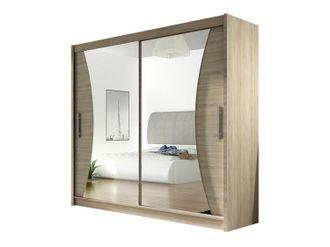 Mirjan24 Armario Closico 124, Roble Sonoma, 215x180x57cm, Puertas De Armario: Correderas, N&uacute;mero De Estantes: 0