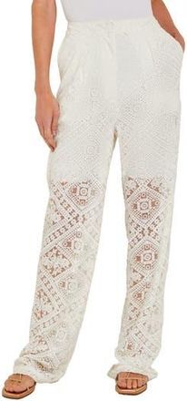 Misook Lace Straight Leg Pants in White at Nordstrom Rack, Size Xx-Small